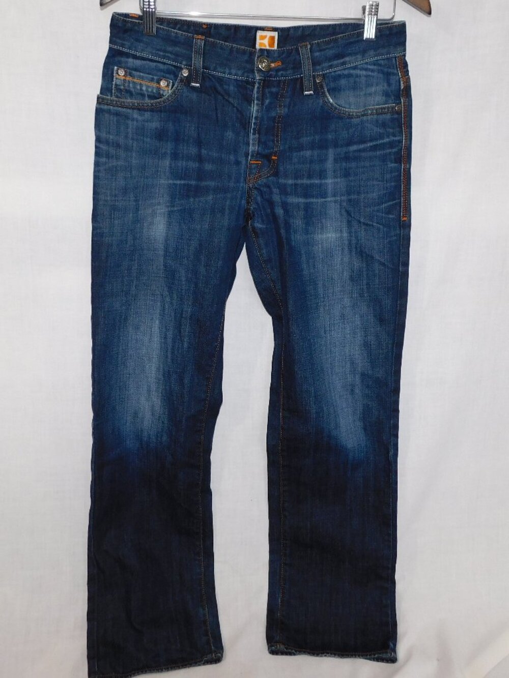 Hugo Boss Orange Men's Button fly Dark Blue Regular Fit Jeans Size 32 / 32